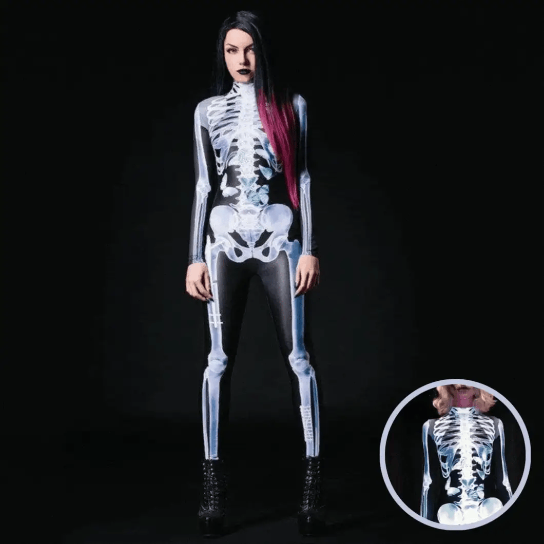 Tenue Squelette 3D pour un Halloween terriblement effrayant !