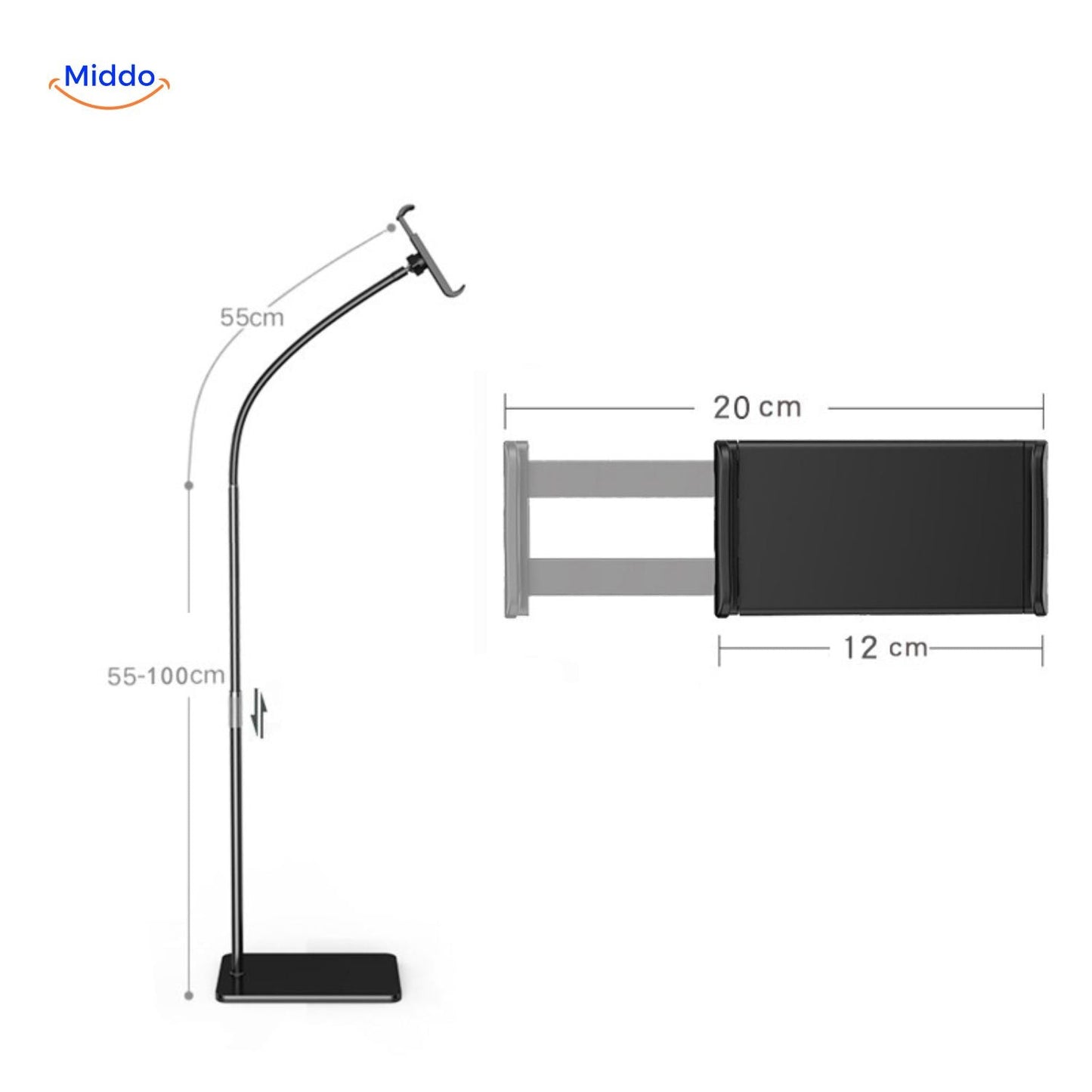 FlexiView™ Support Télescopique | Streaming Mains Libres Parfait