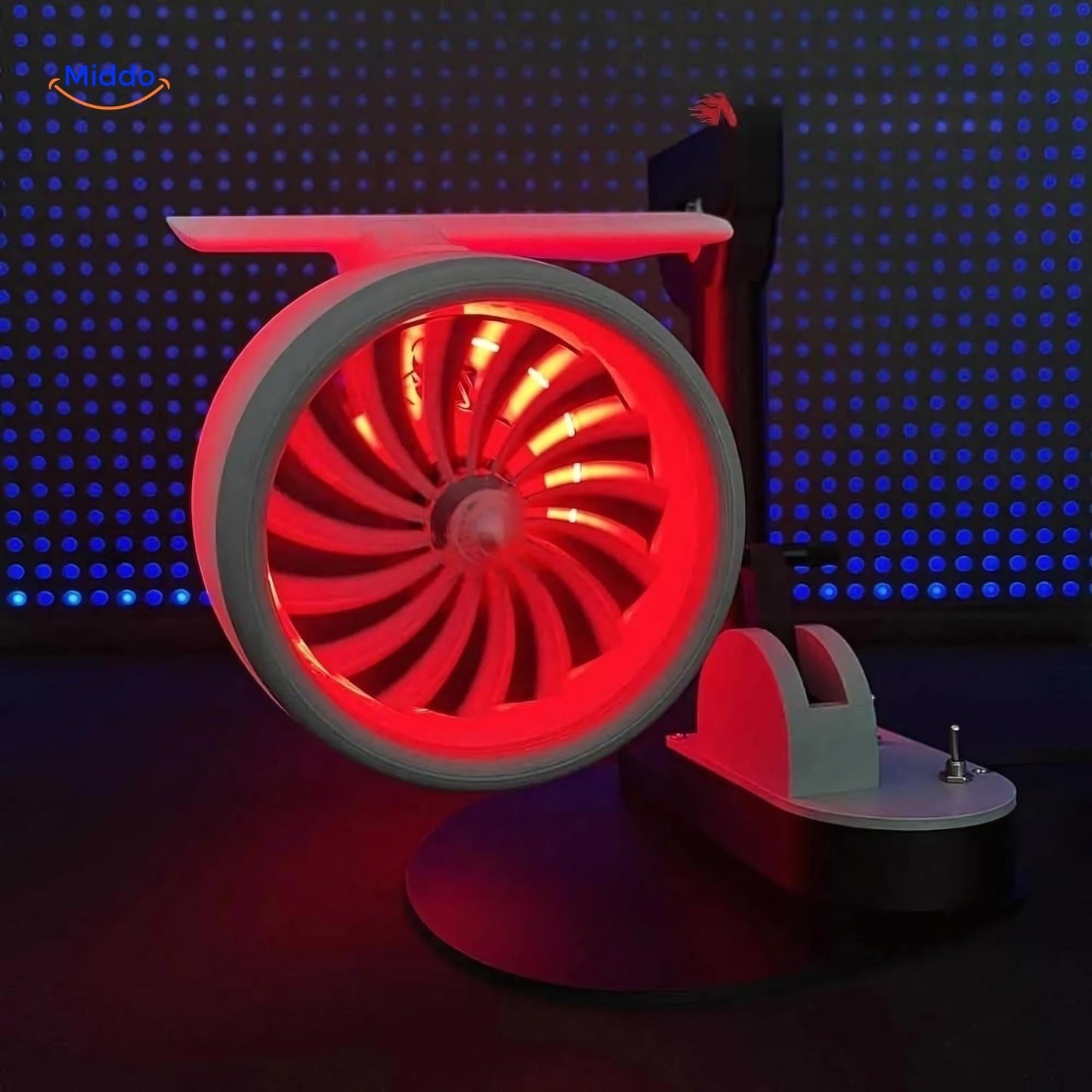 Jetfan™ | Ventilateur de Bureau Fait Main avec Humidificateur et Flamme de Queue