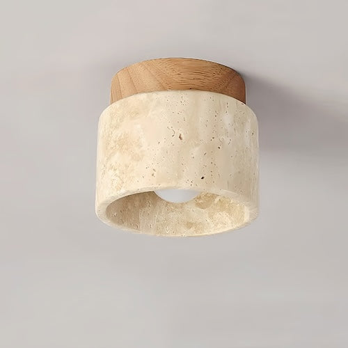 Luminaire de Plafond Wabi Sabi en Marbre Jaune – Élégance et Lumière Intemporelle pour Tout Espace