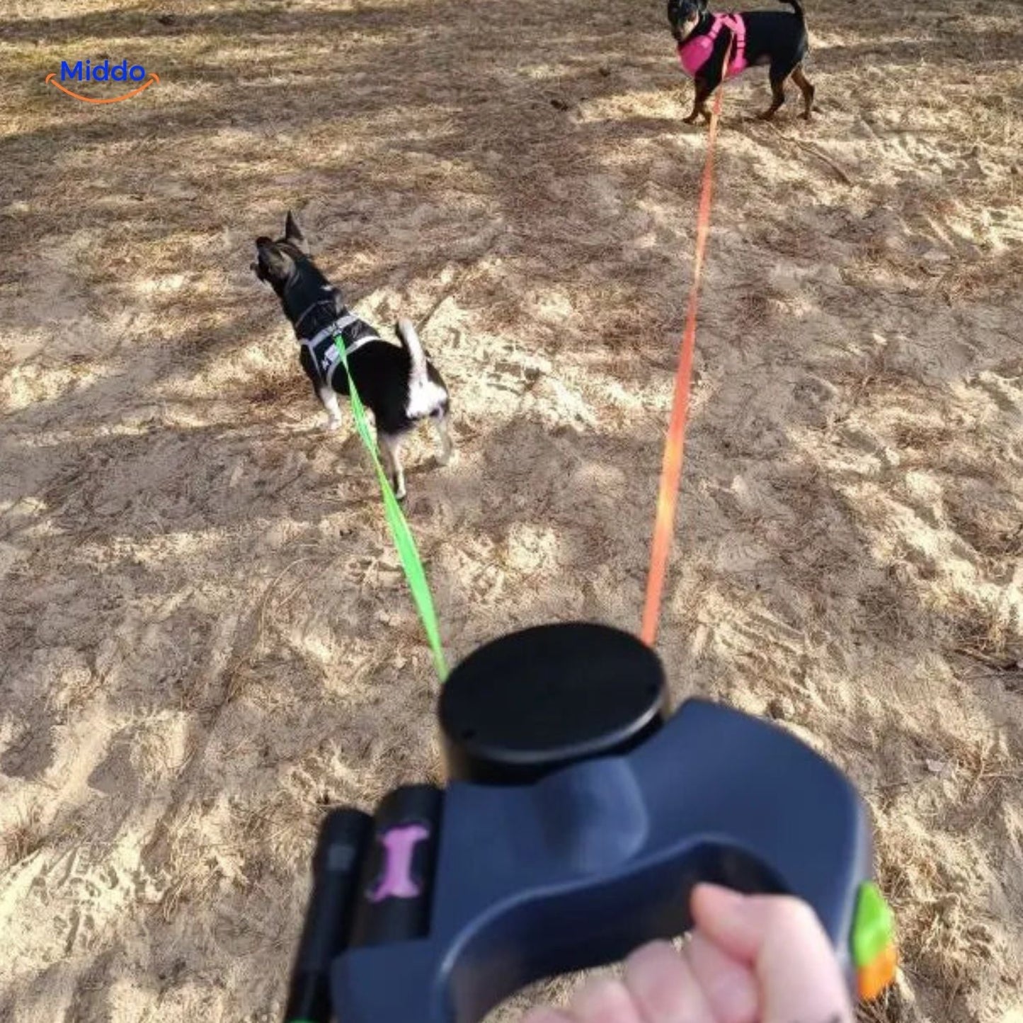 TwinTails™ EasyWalk | Laisse 2-en-1 Pratique pour Deux Chiens
